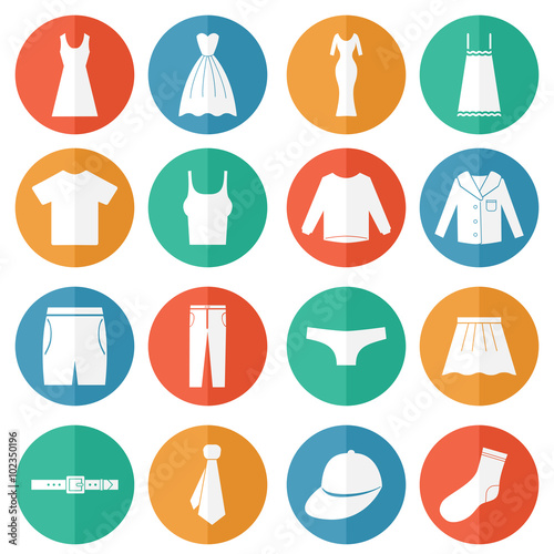 Clothes icons vector