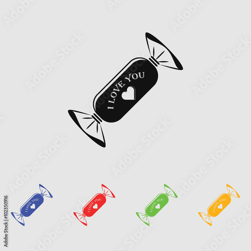 Candy - Valentine's Day vector icon