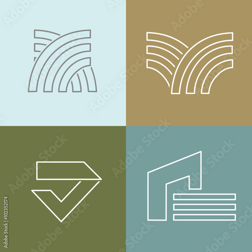 Vector set of logo