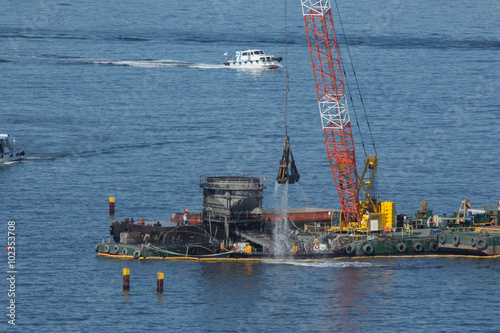 東京湾の浚渫工事