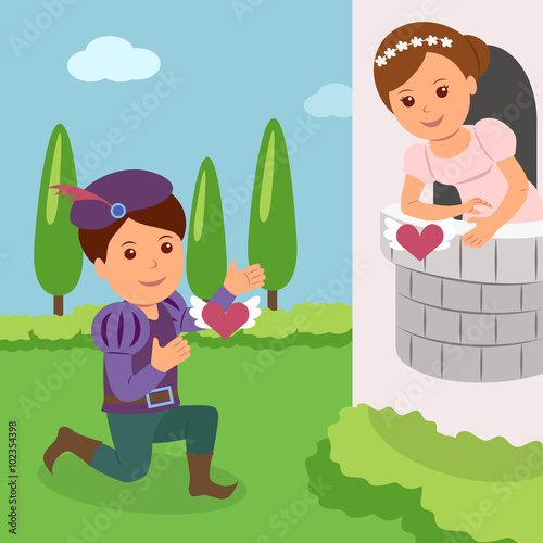 Theatrical performance of Romeo and Juliet. Concept World Theatre Day