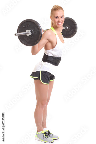  fitness girl liftings weights