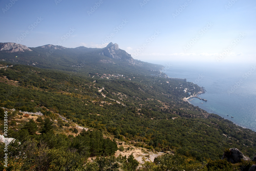 Beautiful nature mountain and sea landscape in Crimea