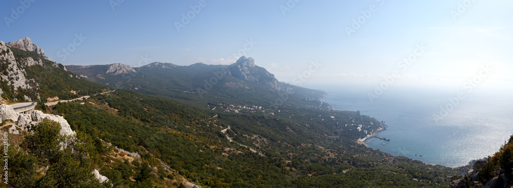 Obraz premium Beautiful nature mountain and sea landscape in Crimea
