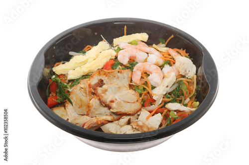 Chinese microwave meal isolated