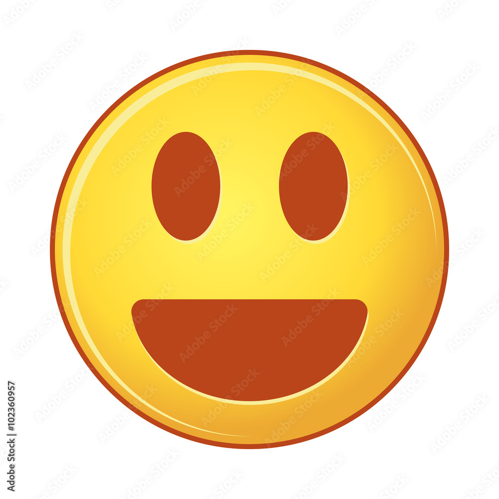 Fototapeta premium Vector emoji Illustration on White Background, isolated object of smiling emoticon