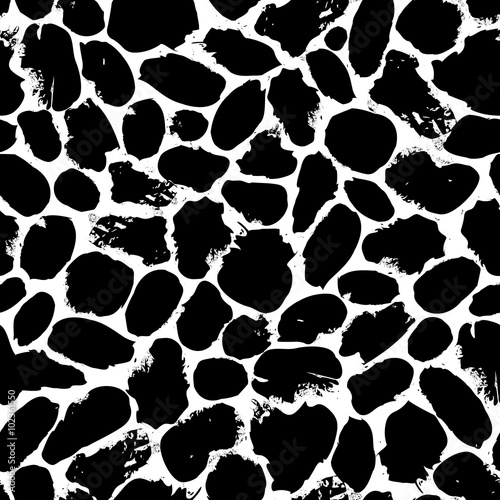 Black and white seamless leopard pattern