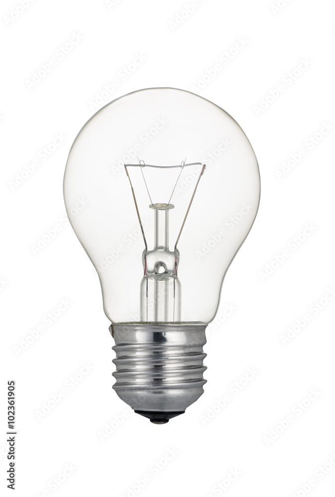 Traditional light bulb isolated on white Traditional light bulb isolated on white