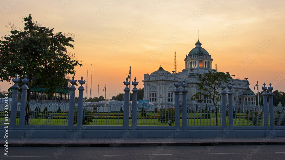 Ananta Samakhom Throne Hall at dusk, Bangkok