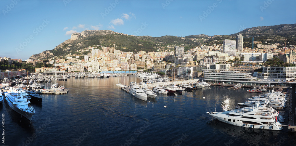 Harbor and Skyline of Monte Carlo, Monaco