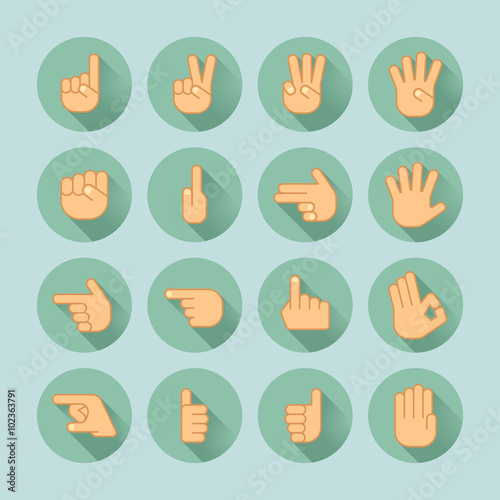 hand icon set