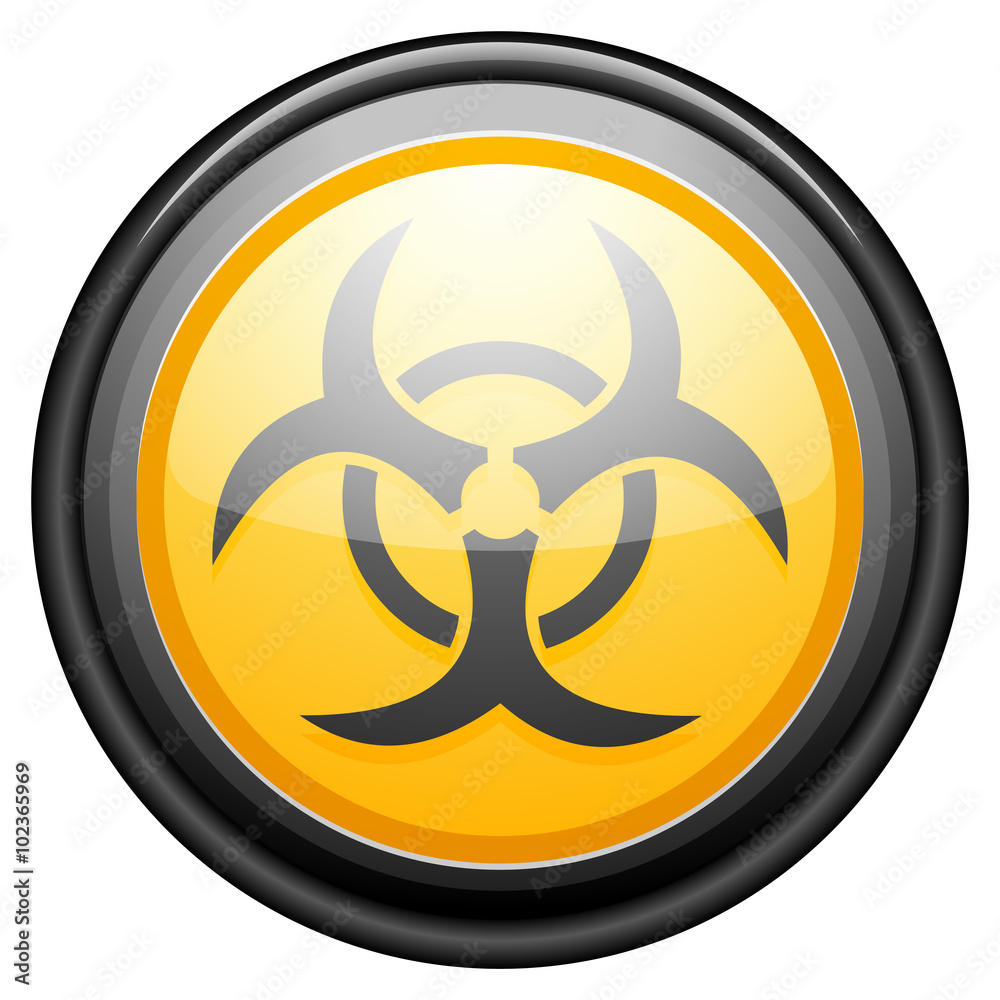 Biohazard button sign