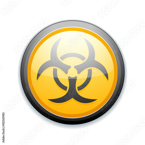 Biohazard button sign