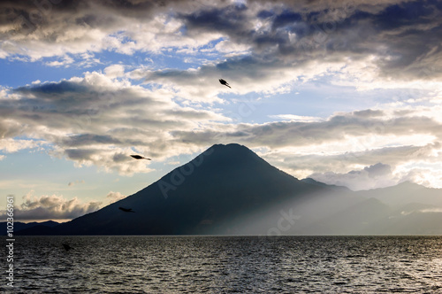 Lake Atitlan   volcano  Guatemala