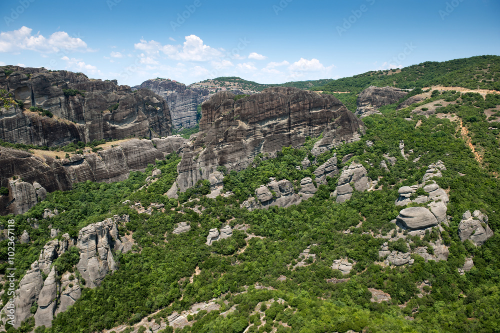 Beautiful Meteora mountains landscape, Greece Beautiful Meteora mountains landscape, Greece