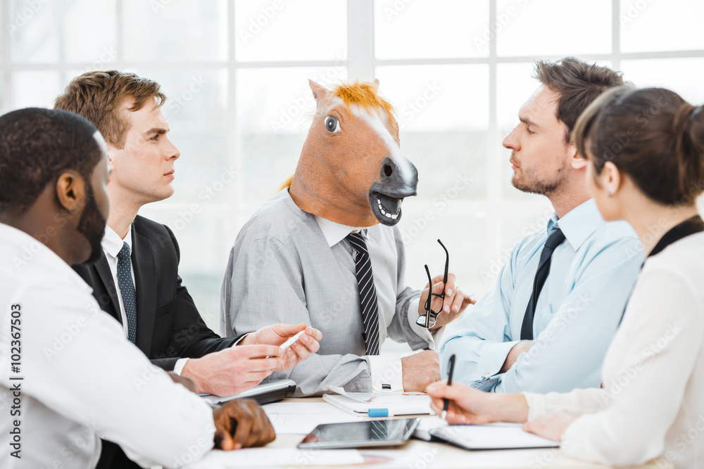 Funny concept for teamwork and knowledge transfer Funny concept for teamwork and knowledge transfer