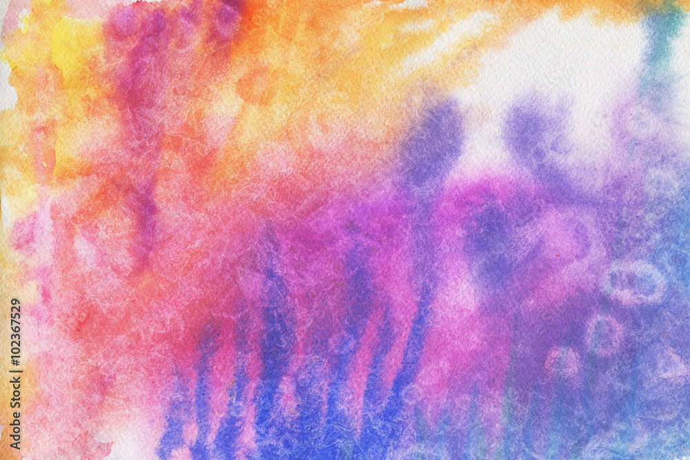 Hand painted hi-res colorful watercolor texture.