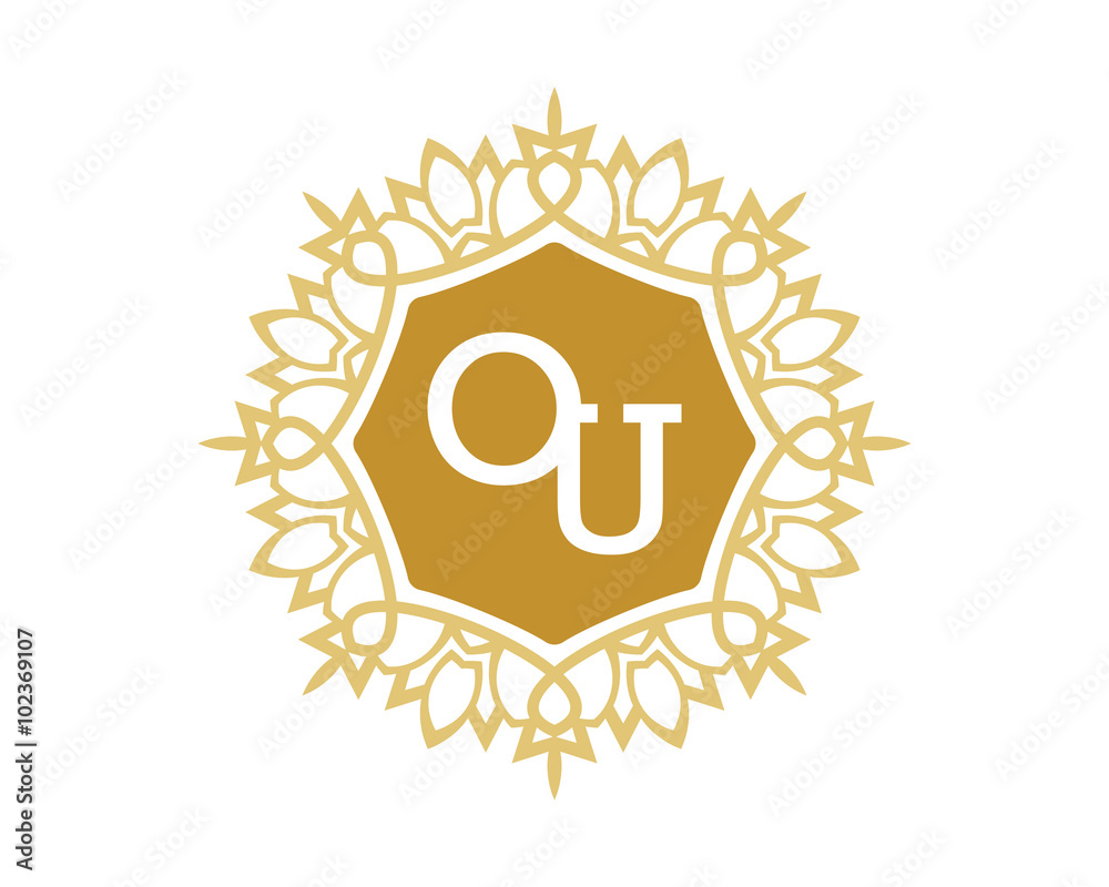 OU initial royal letter logo