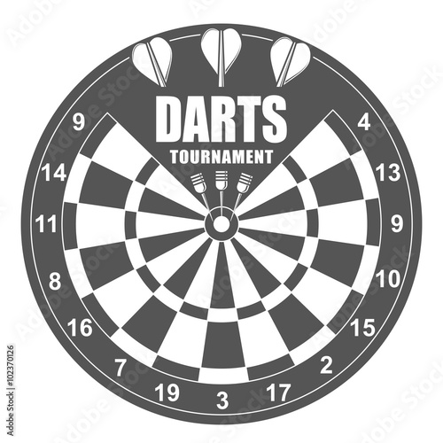 Darts tournament labels