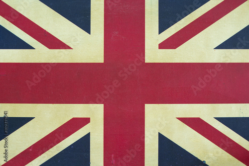 Fototapete british flag texture, grunge union jack, vintage style