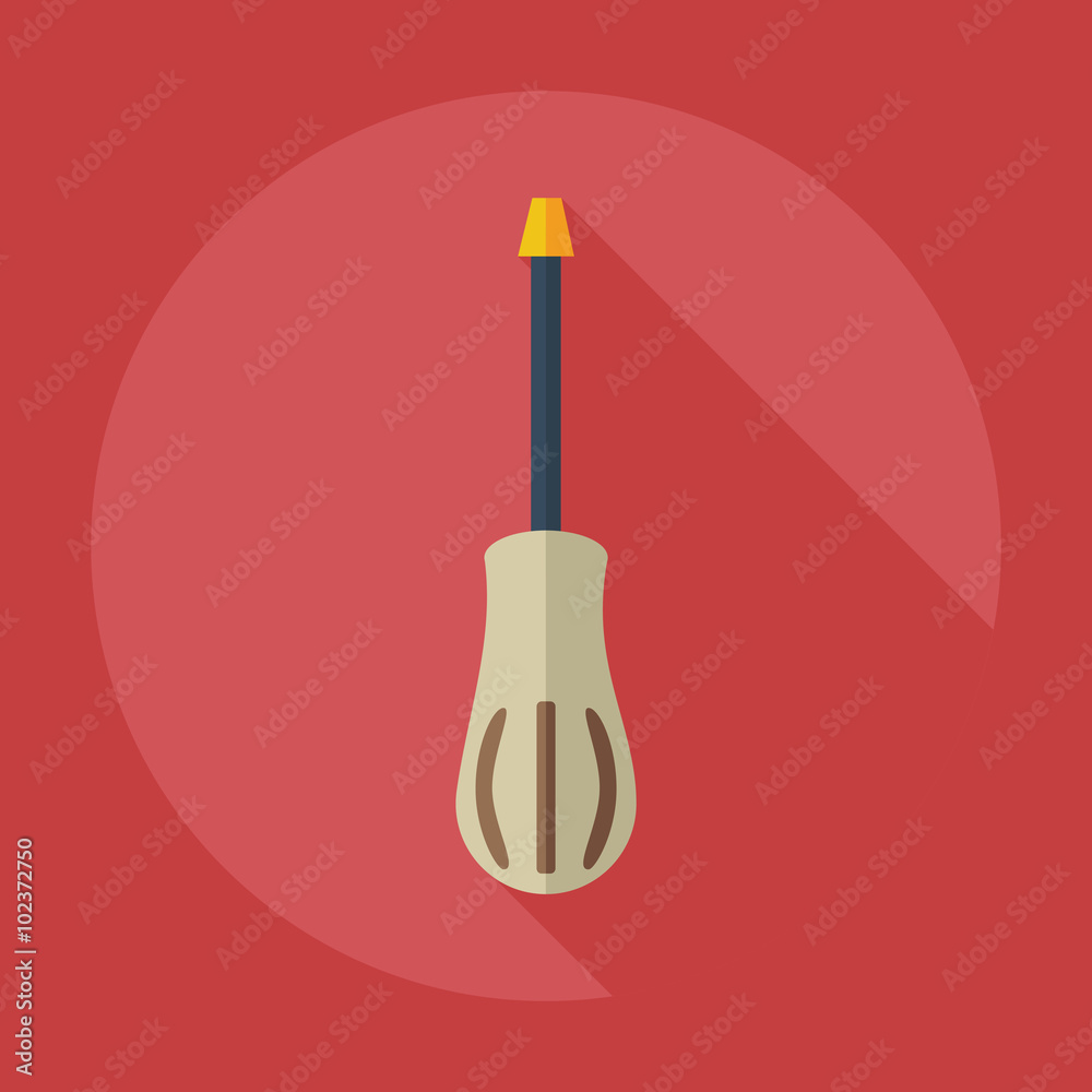 Flat modern design with shadow icons screwdriver Flat modern design with shadow icons screwdriver