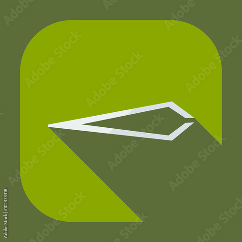 Flat modern design with shadow icons tweezers