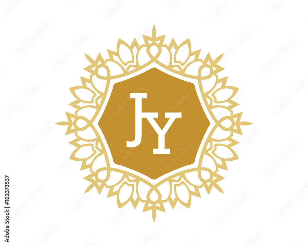 JY initial royal letter logo