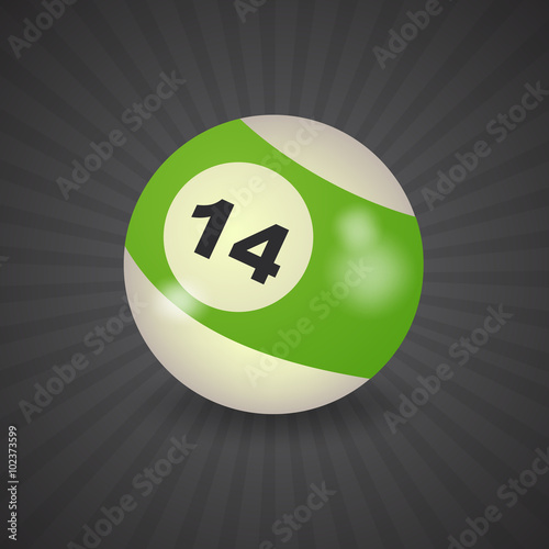 set of billiard balls, billiards, American ball number 14