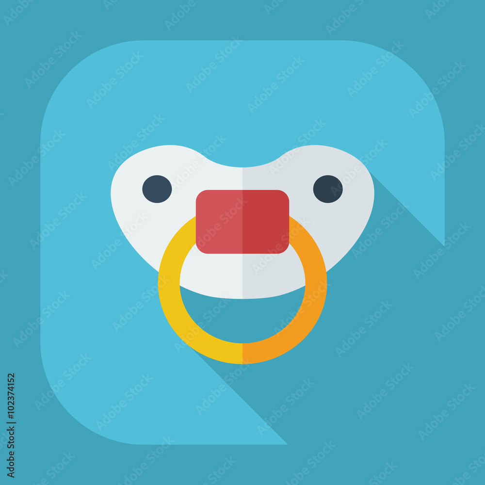 Flat modern design with shadow icons soother Flat modern design with shadow icons soother