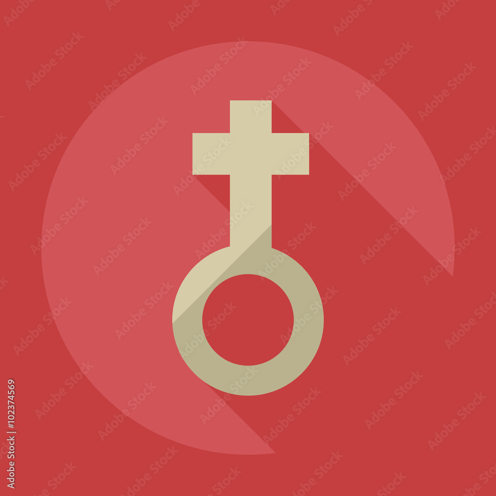 Fototapeta premium Flat modern design with shadow icons female