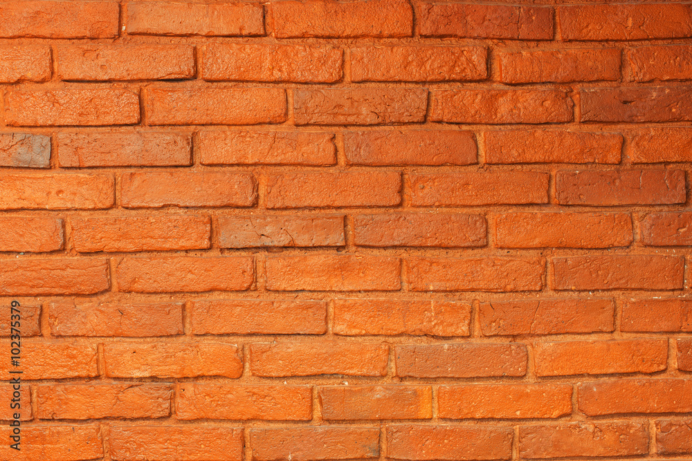 Red brick wall texture background 