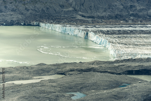 Lowell Glacier Ice Cliffs, Kluane National Park, Yukon photo