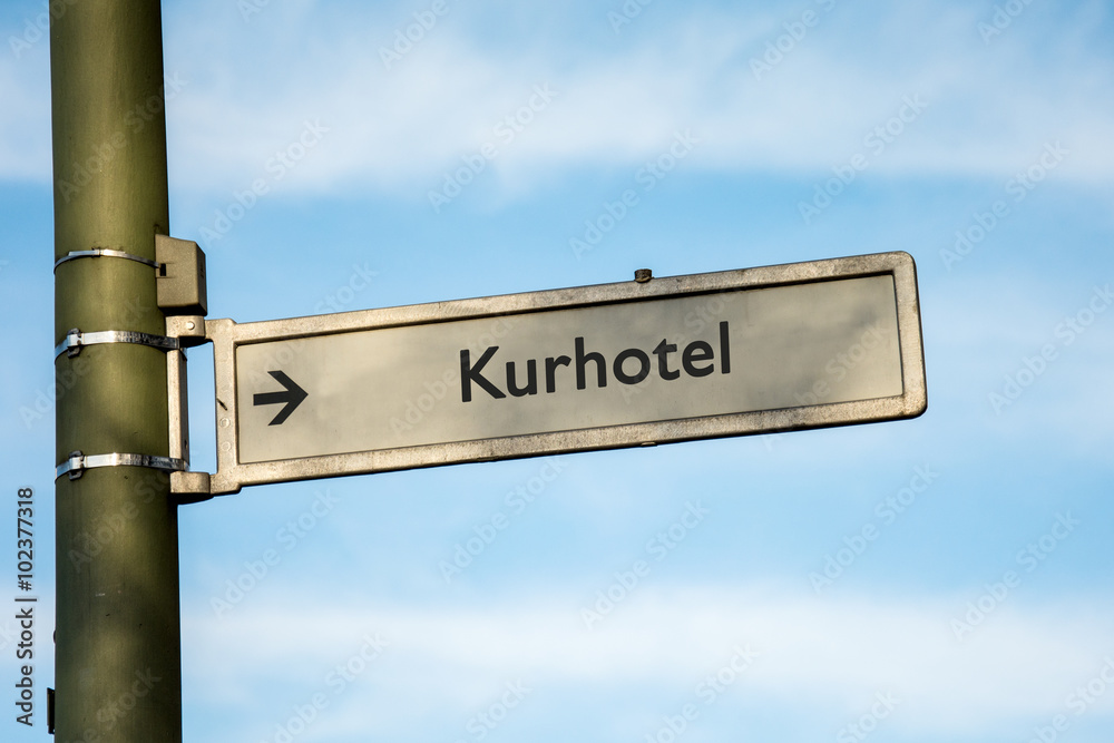 Fototapeta premium Schild 67 - Kurhotel