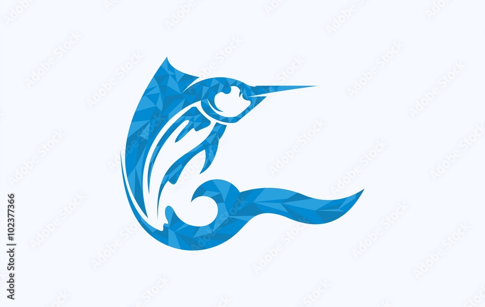 Fototapeta premium abstract marlin fish