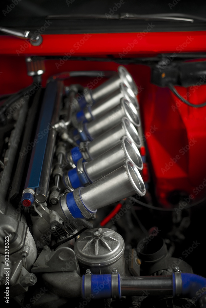 Inline six tuned racing engine