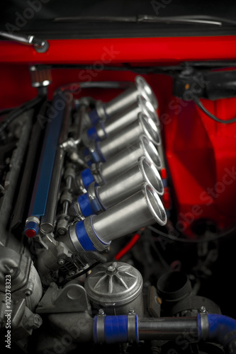 Inline six tuned racing engine