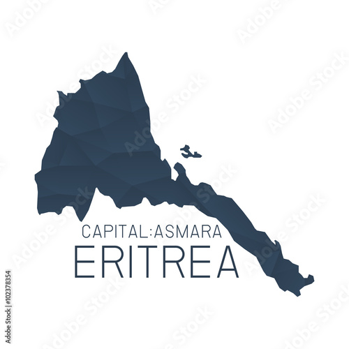 Eritrea map geometric texture background
