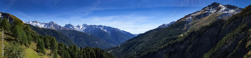 Panoramic view from mountain top