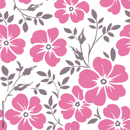 Seamless pattern with flowers