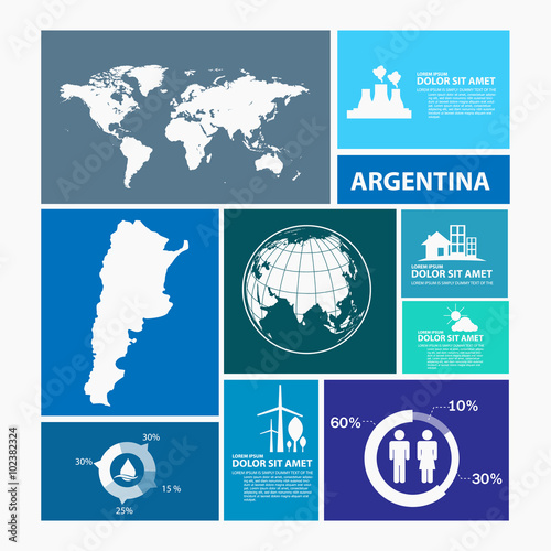 argentina map infographic