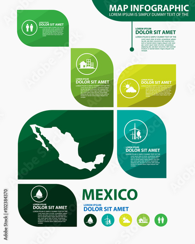 mexico map infographic