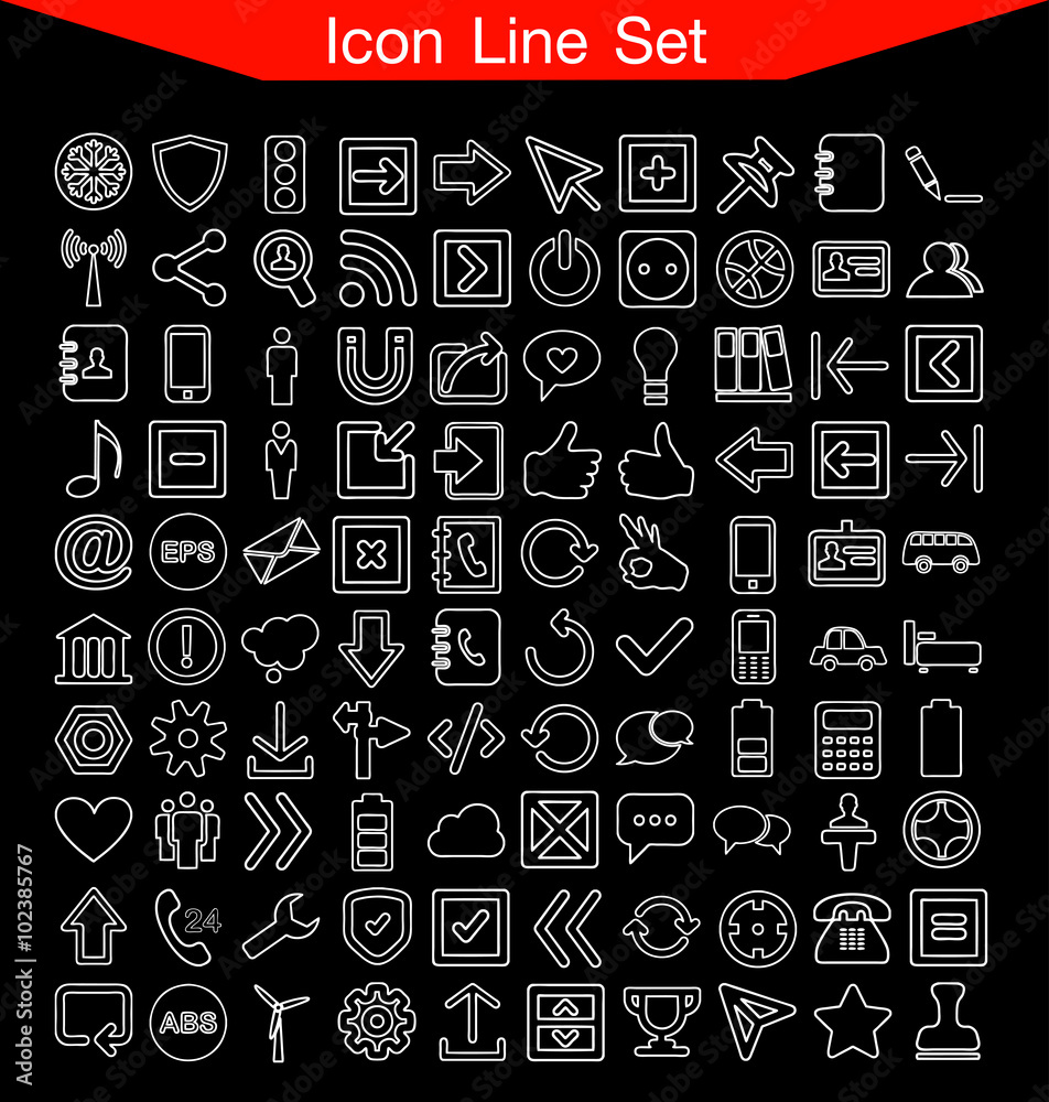 Icon line set Icon line set