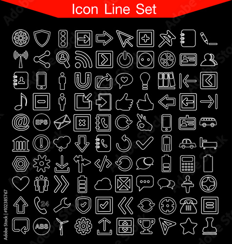 Icon line set