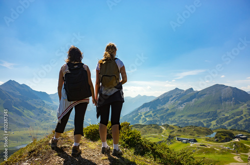 Tourists on the peak