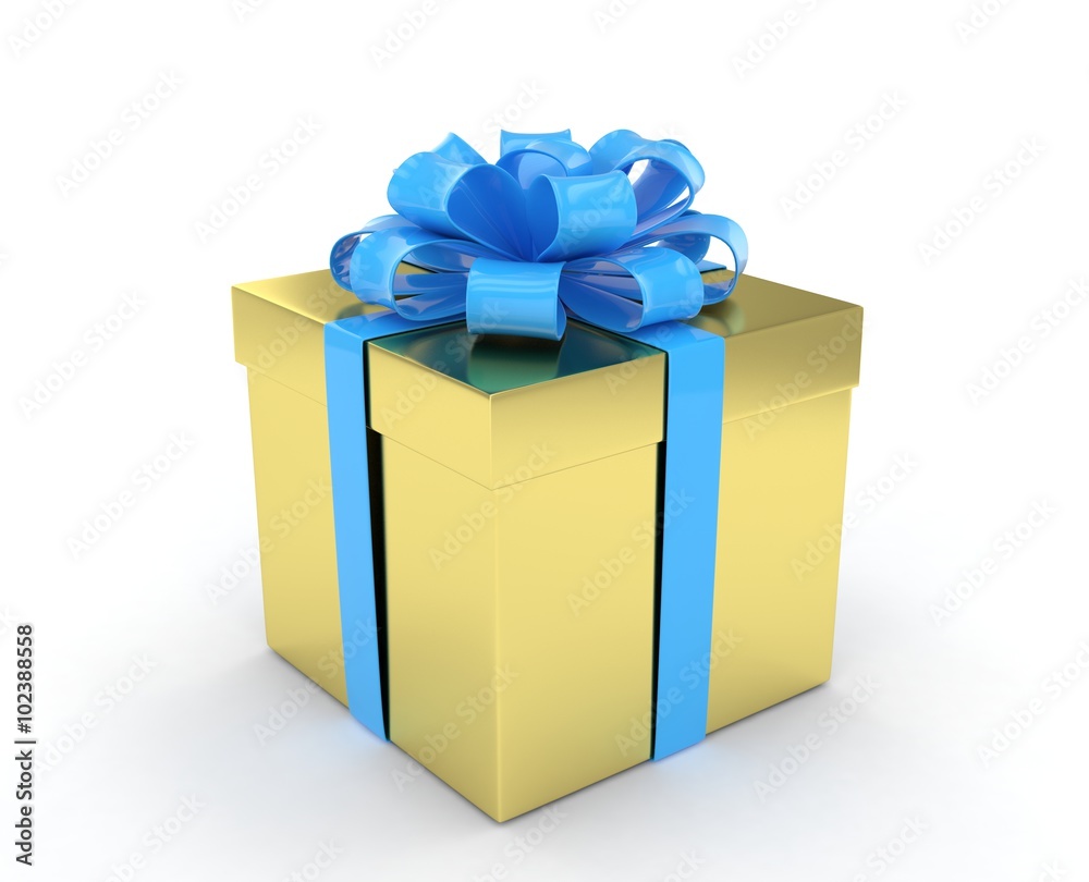 Obraz premium gift box with bows isolated on white