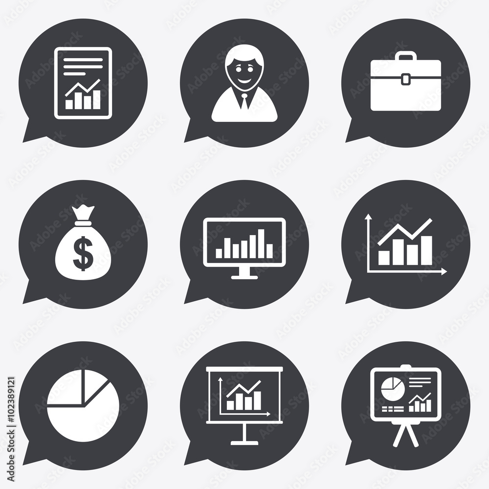 Statistics, accounting icons. Charts signs. Statistics, accounting icons. Charts signs.