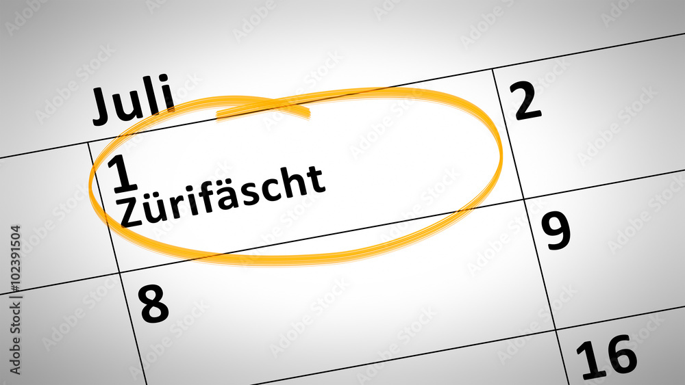 Zurich Festival first of July in swiss language Zurich Festival first of July in swiss language