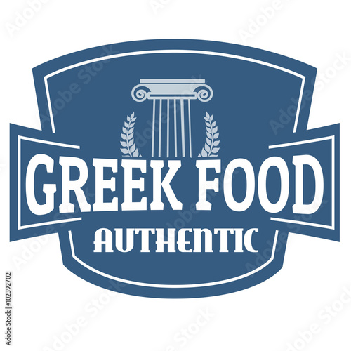 Authentic Greek Food label or stamp