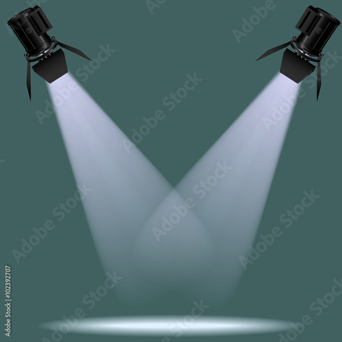 spotlights on scene.Vector ...