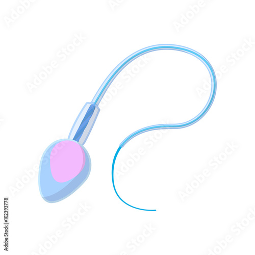 Human sperm cell cartoon icon